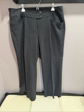 Rafaella Charcoal Straight Leg Curvy Dress Pants